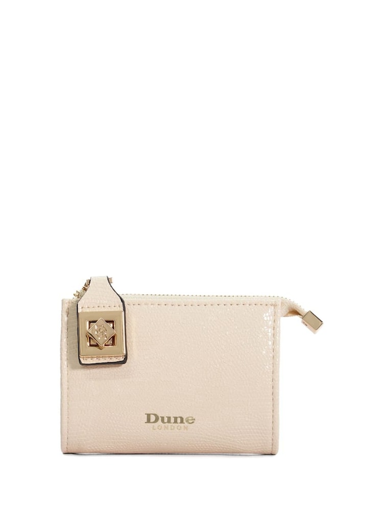 Dune London Cream Koined Turnlock Cardholder - Image 1 of 6