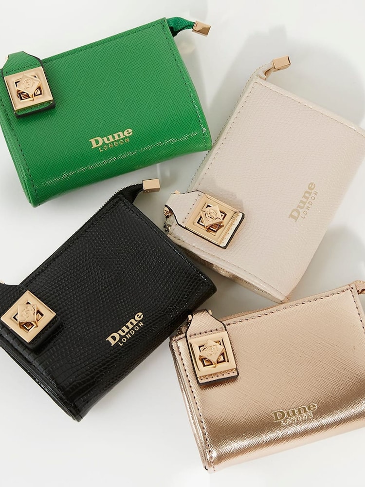 Dune London Gold Koined Turnlock Cardholder - Image 6 of 6