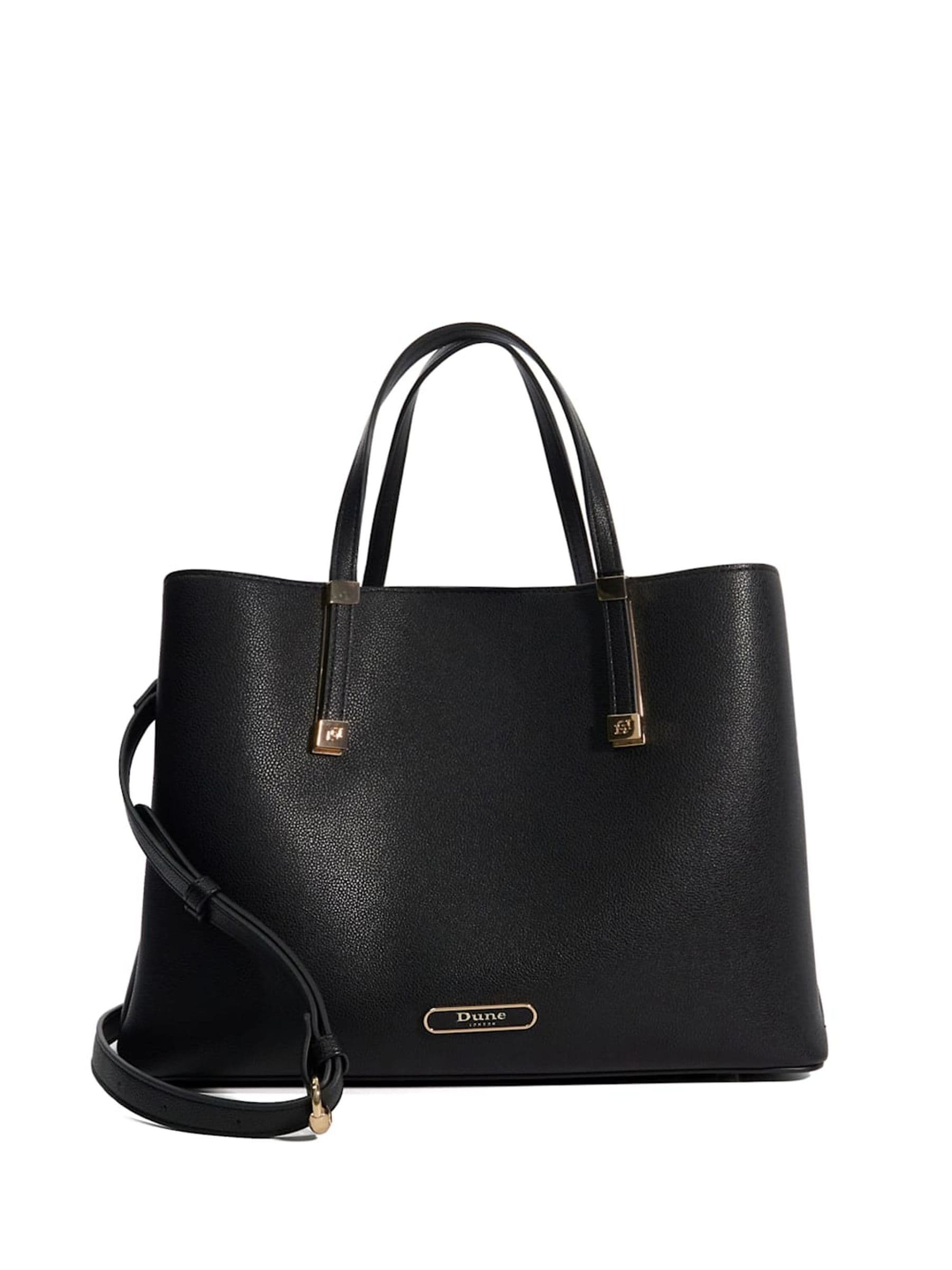 Dune London Dorrie トートバッグ Buy Dune London Dark Black Dorry Large Unlined Tote Bag from