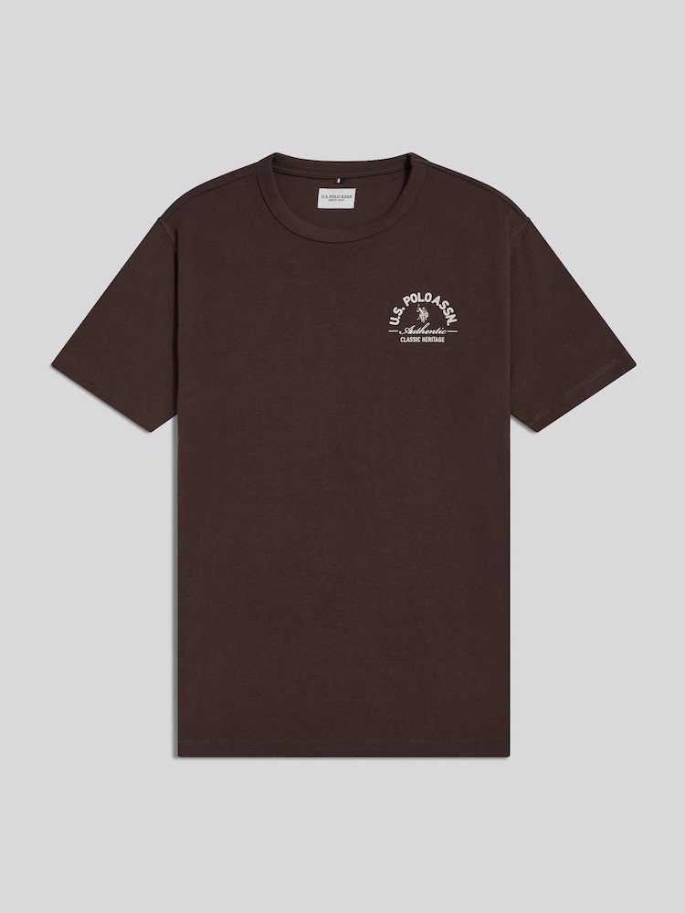 U.S. Polo Assn. Brown Classic Heritage Front & Back Graphic T-Shirt - Image 1 of 9 U.S. Polo Assn. Brown Classic Heritage Front & Back Graphic T-Shirt - Image 1 of 9