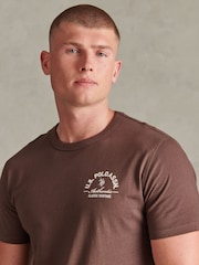 U.S. Polo Assn. Brown Classic Heritage Front & Back Graphic T-Shirt - Image 2 of 9