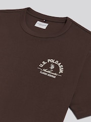U.S. Polo Assn. Brown Classic Heritage Front & Back Graphic T-Shirt - Image 8 of 9
