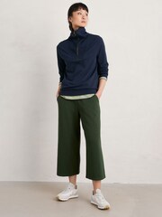 Seasalt Blue Cornwall Tideline Collared Sweatshirt - Image 2 of 3