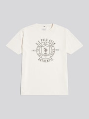 U.S. Polo Assn Cream Mens Spirit of Sport Graphic T-Shirt - Image 1 of 2