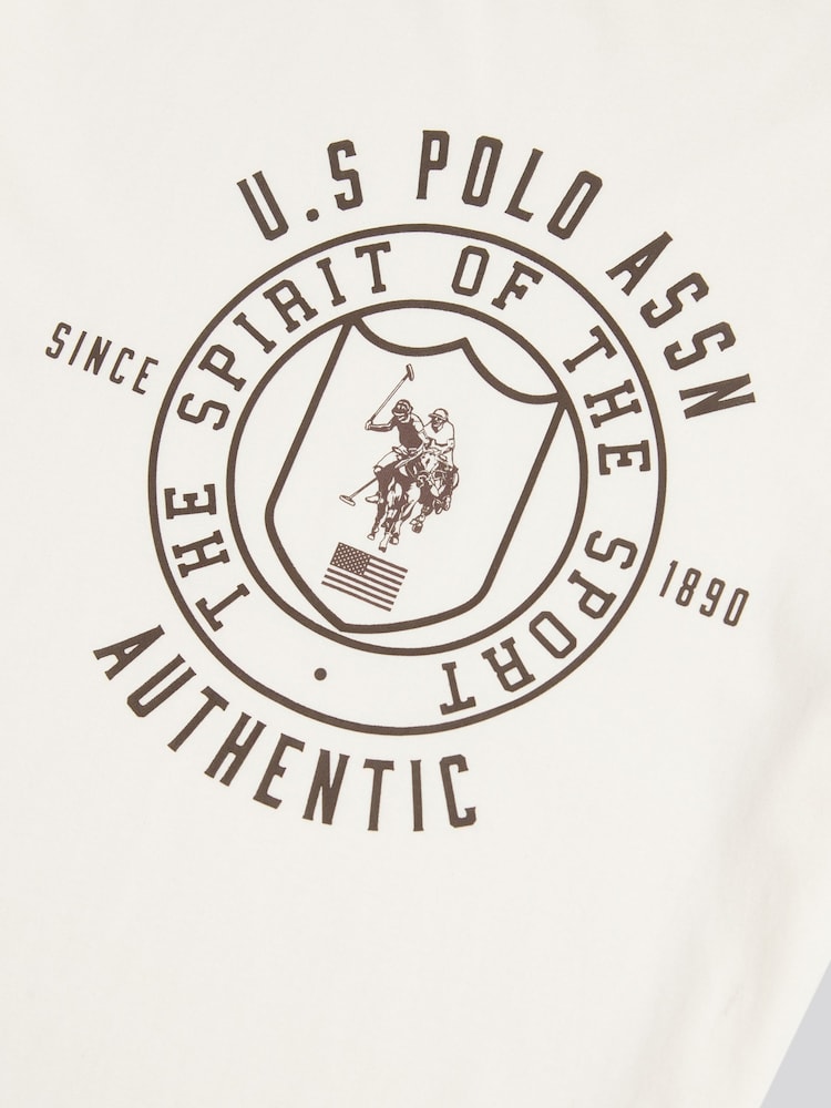 U.S. Polo Assn Cream Mens Spirit of Sport Graphic T-Shirt - Image 2 of 2 U.S. Polo Assn Cream Mens Spirit of Sport Graphic T-Shirt - Image 2 of 2