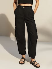 Black Forever Comfort® Flatform Strappy Sandals - Image 2 of 9