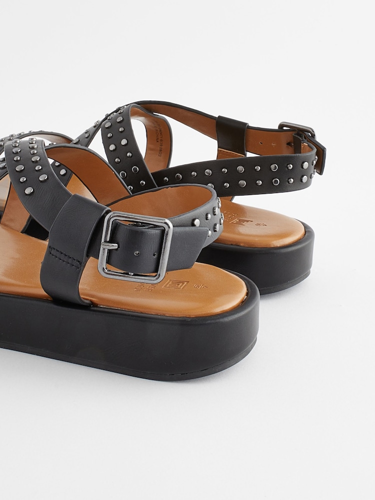 Noir - Sandales à lanières Forever Comfort® à plateforme - Image 6 of 9