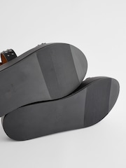 Black Forever Comfort® Flatform Strappy Sandals - Image 9 of 9