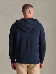 U.S. Polo Assn Blue Zip Through Knitted Hoodie - Image 2 of 4