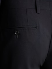 Black Regular Fit Signature Tollegno Italian Fabric Suit Trousers - Image 4 of 8