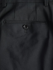 Black Regular Fit Signature Tollegno Italian Fabric Suit Trousers - Image 7 of 8