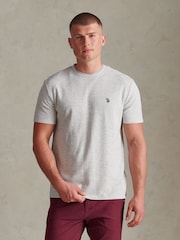 U.S. Polo Assn. Grey Honeycomb Pique Tipped T-Shirt - Image 1 of 4