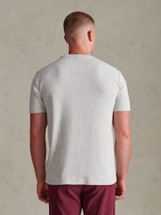 U.S. Polo Assn. Grey Honeycomb Pique Tipped T-Shirt - Image 2 of 4