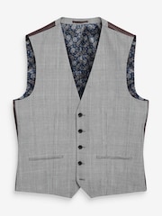 Grey Check Signature Empire Mills 100% Wool Check Suit: Waistcoat - Image 2 of 2