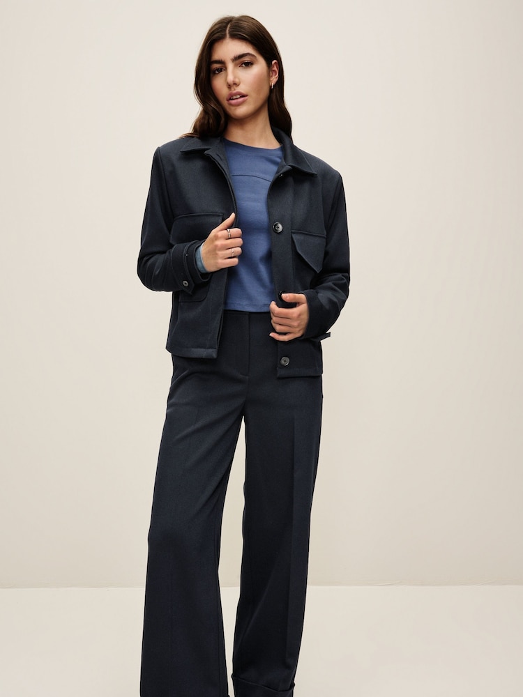 Navy Twill Boxy Jacket - Image 2 of 7