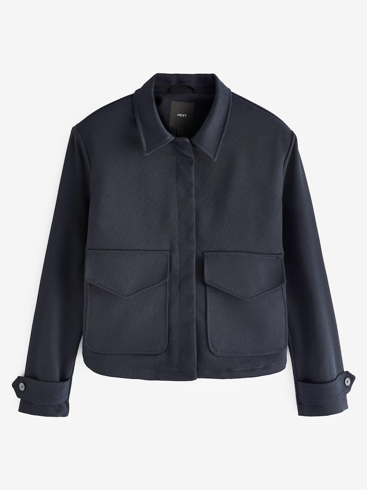 Navy Twill Boxy Jacket - Image 6 of 7