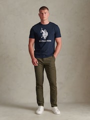 Azul marino - U.S. Polo Assn. Large Double Horsemen Graphic T-Shirt - Imagen 3 de 4