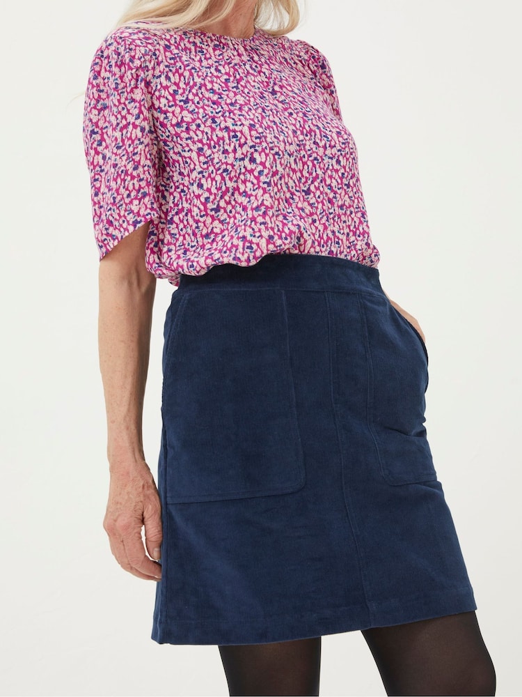 FatFace Blue Eliza Cord Skirt - Image 1 of 4
