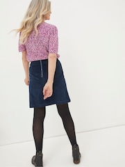 FatFace Blue Eliza Cord Skirt - Image 2 of 4