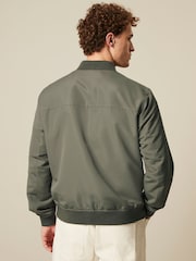 Sage Green Shower Resistant Bomber Jacket - Image 3 of 5