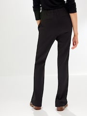 Schwarz - Elegante Bootcut-Hose mit Gummizug hinten - Bild 3 von 7