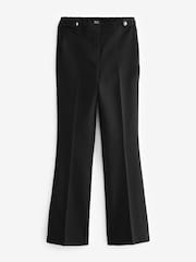 Schwarz - Elegante Bootcut-Hose mit Gummizug hinten - Bild 6 von 7