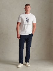 Blanco - U.S. Polo Assn. Large Double Horsemen Graphic T-Shirt - Imagen 3 de 4