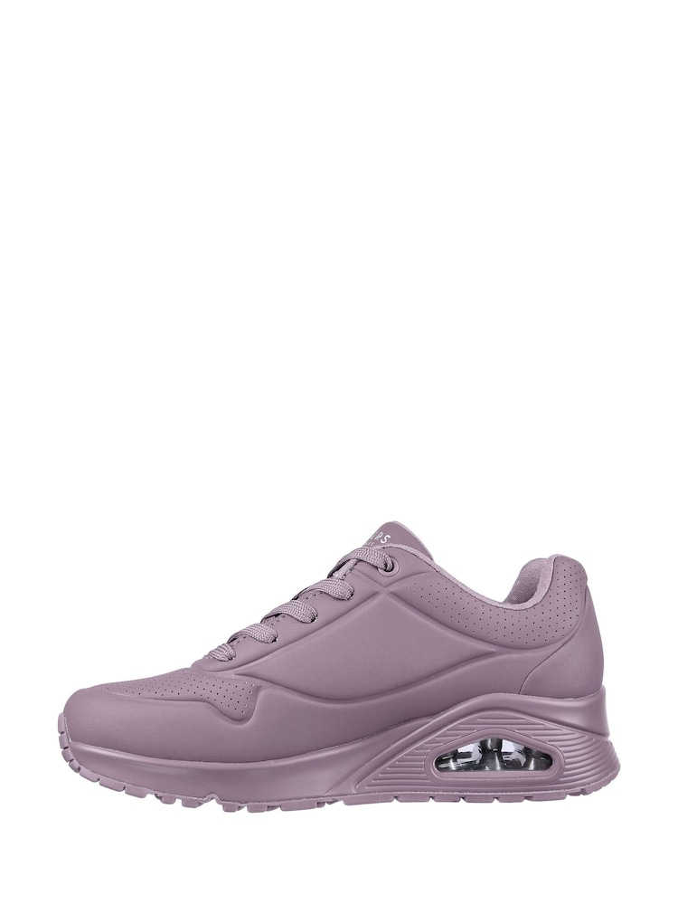 Skechers Mauve Purple Womens Uno Trainers - Image 2 of 5 Skechers Mauve Purple Womens Uno Trainers - Image 2 of 5
