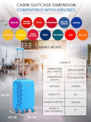 Flight Knight Hard Shell ABS Easyjet Size Cabin Carry On Case - Image 3 of 7