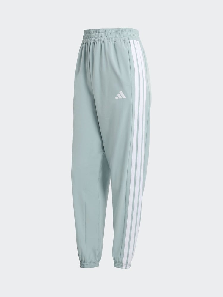 adidas Green Train Essentials 3-Stripes Woven Joggers - Image 7 of 7
