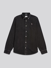قميص شامبراي بشعار فارس مزدوج من U.S. Polo Assn - صورة 1 من 3