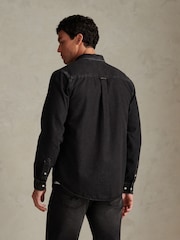 U.S. Polo Assn Black Double Horsemen Chambray Shirt - Image 4 of 7