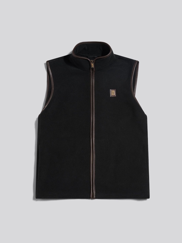 Crno - U.S. Polo Assn. Heritage Micro Fleece Prsluk - Slika 1 od 2