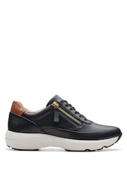 Clarks Black Standard Fit (D) Leather Tivoli Zip Shoes - Image 1 of 7