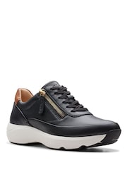 Clarks Black Standard Fit (D) Leather Tivoli Zip Shoes - Image 3 of 7