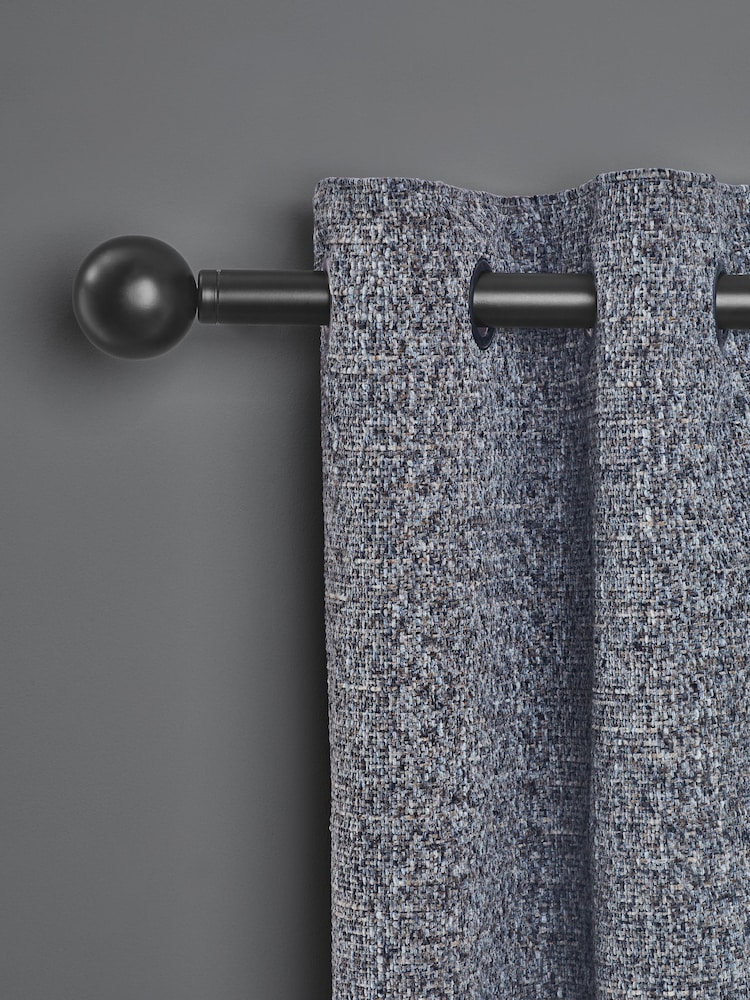 Black Ball Finial Extendable Curtain 35mm Pole Kit - Image 2 of 5