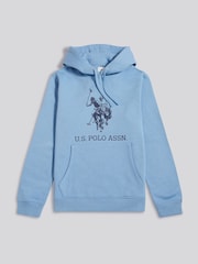 U.S. Polo Assn Blue Large Double Horsemen Graphic Hoodie - Image 1 of 4