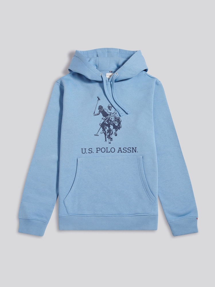 U.S. Polo Assn Blue Large Double Horsemen Graphic Hoodie - Image 1 of 4 U.S. Polo Assn Blue Large Double Horsemen Graphic Hoodie - Image 1 of 4