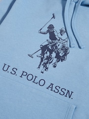 U.S. Polo Assn Blue Large Double Horsemen Graphic Hoodie - Image 3 of 4