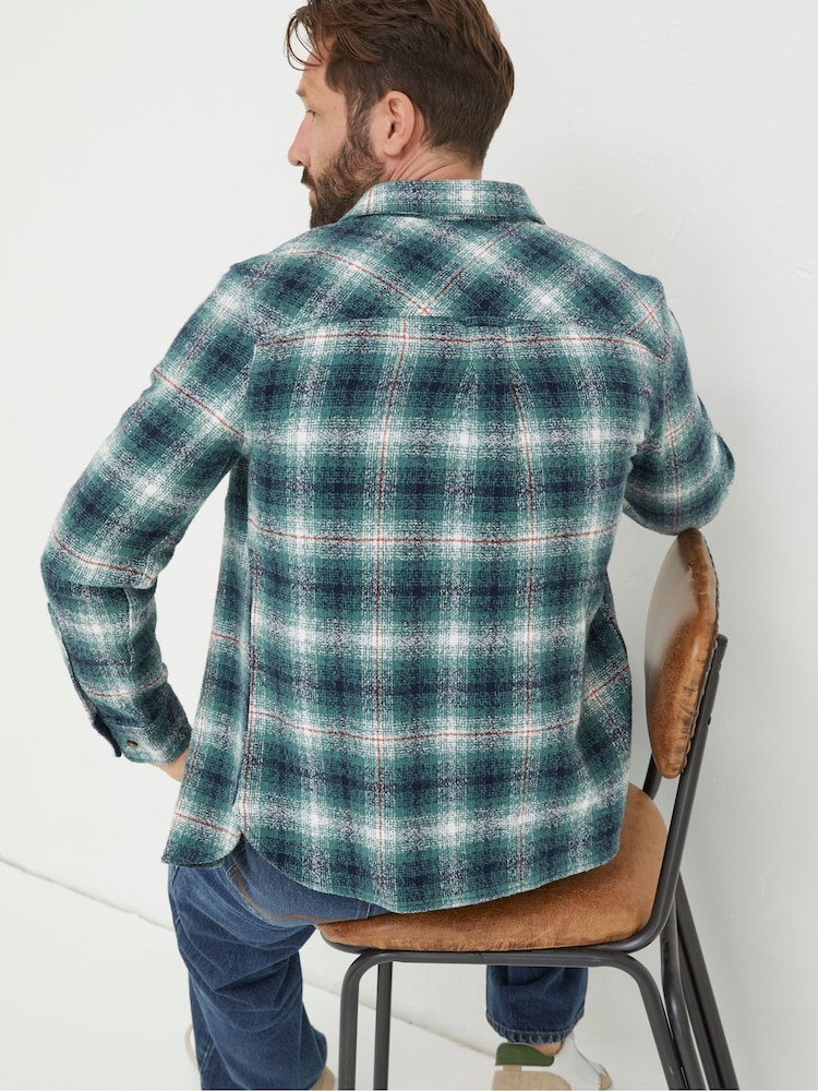 FatFace Green Purley Ombre Check Shirt - Image 2 of 6