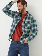FatFace Green Purley Ombre Check Shirt - Image 3 of 6