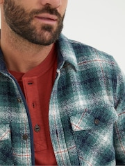 FatFace Green Purley Ombre Check Shirt - Image 4 of 6