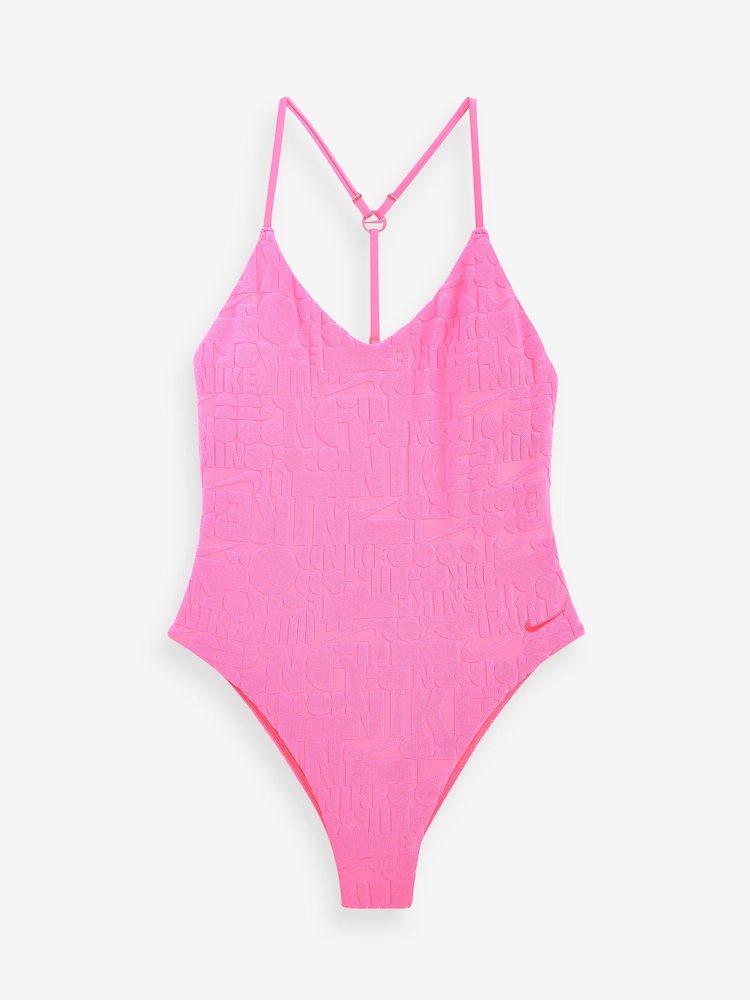Nike Pink Terry One Piece Swimsuit - Image 5 of 5 Nike Pink Terry One Piece Swimsuit - Image 5 of 5