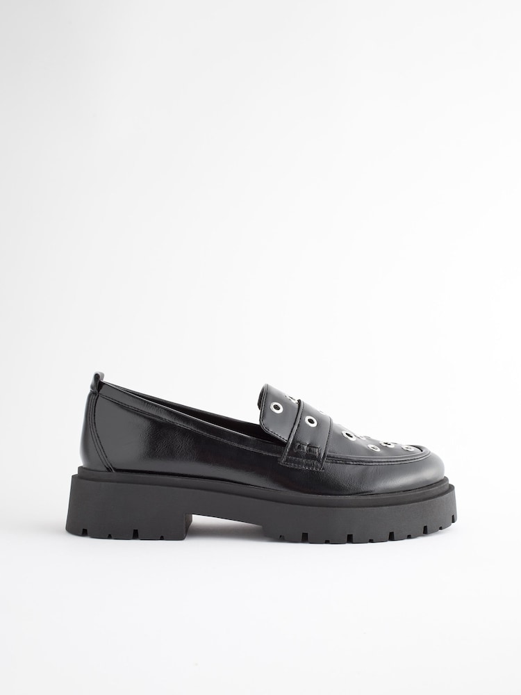 Black/Silver Forever Comfort® Chunky Loafers - Image 2 of 6