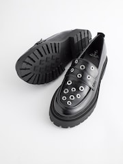 Black/Silver Forever Comfort® Chunky Loafers - Image 3 of 6