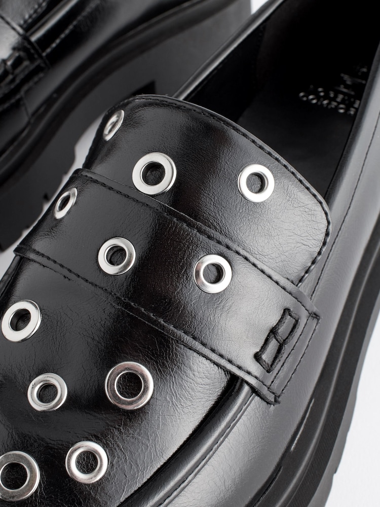 Black/Silver Forever Comfort® Chunky Loafers - Image 6 of 6