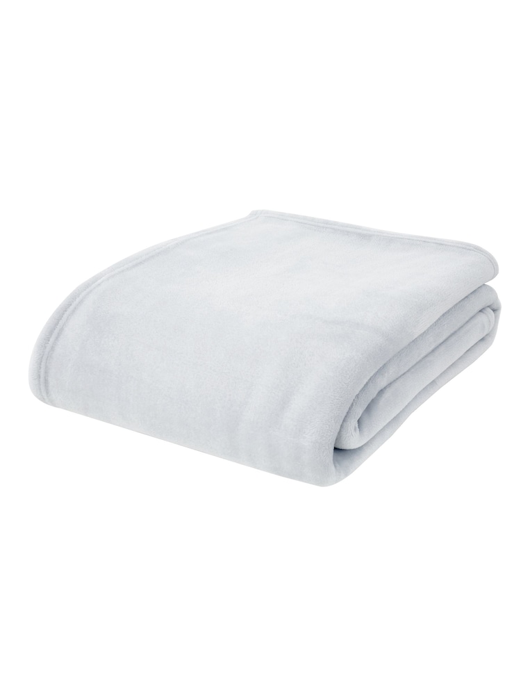 Catherine Lansfield Silver Raschel Velvet Touch Plush Extra Large Throw - Image 5 of 5