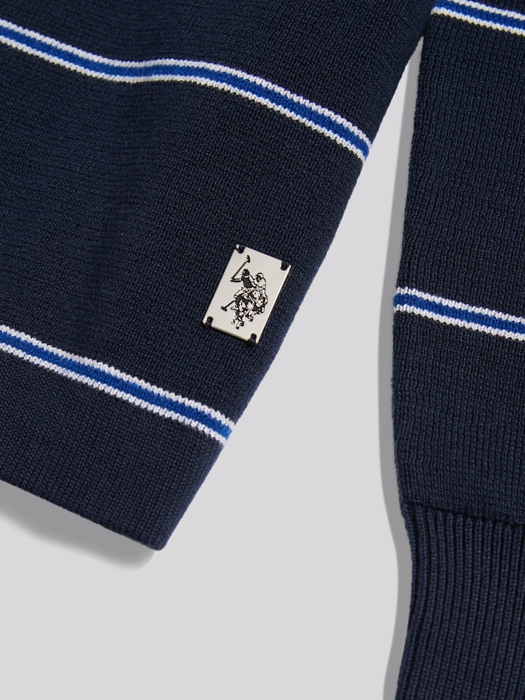 U.S. Polo Assn. 줄무늬 니트 럭비 셔츠 - 2의 이미지 2
