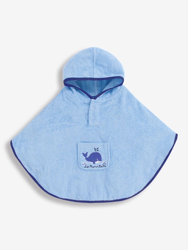 JoJo Maman Bébé Blue Whale Towelling Poncho - Image 2 of 3