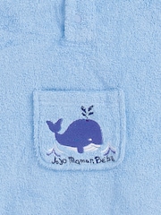 JoJo Maman Bébé Blue Whale Towelling Poncho - Image 3 of 3
